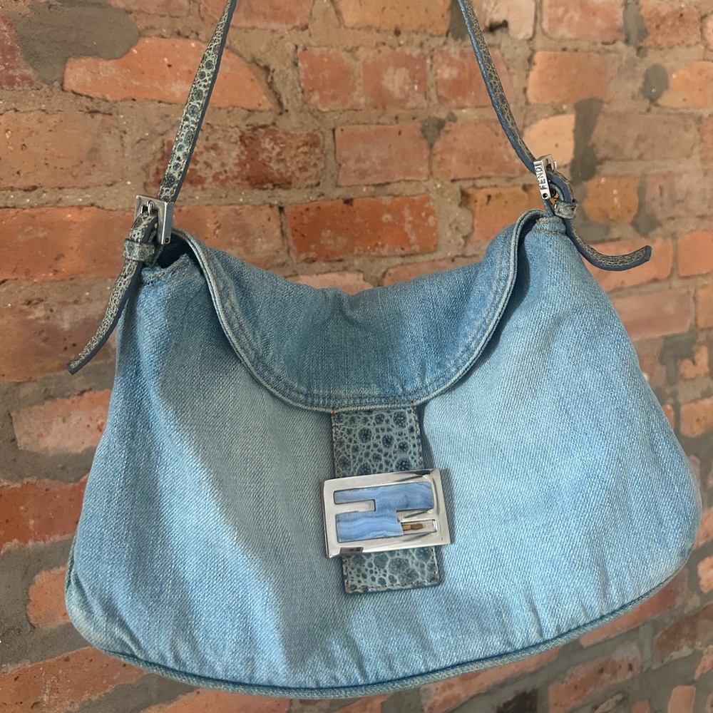 Vintage Fendi Denim Shoulder Bag